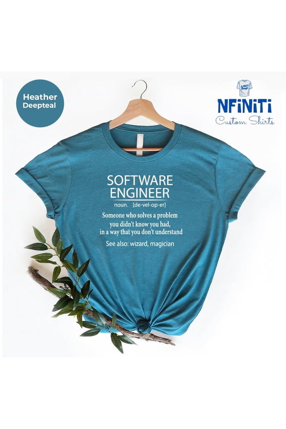 Software Engineer Definition T-Shirt: Coder Nerd Gift All Size S-5Xl
