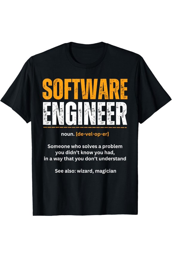 Software Engineer Developer Definition For Coder Programmer T-Shirt