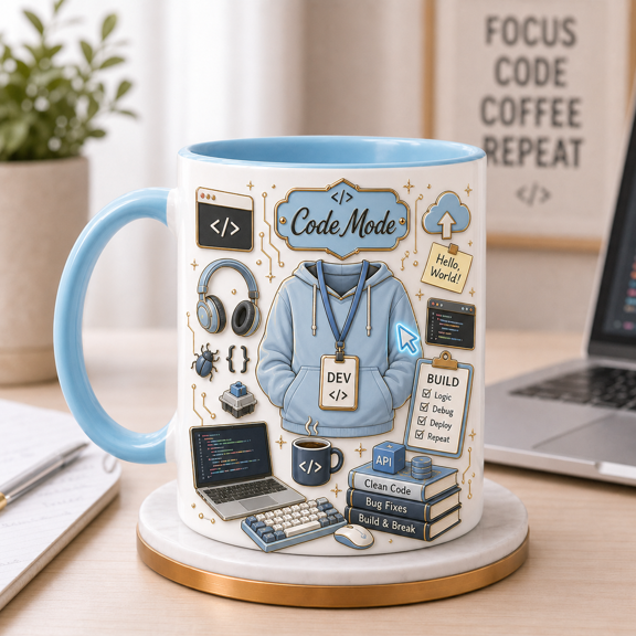Software Engineer Mug Code Mode Developer Coffee Cup Gift for Coders