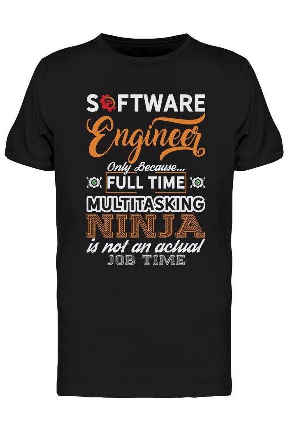 Software Engineer T-Shirt Men -Image by Shutterstock, Male Large