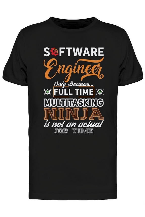 Software Engineer T-Shirt Men -Image by Shutterstock, Male Small