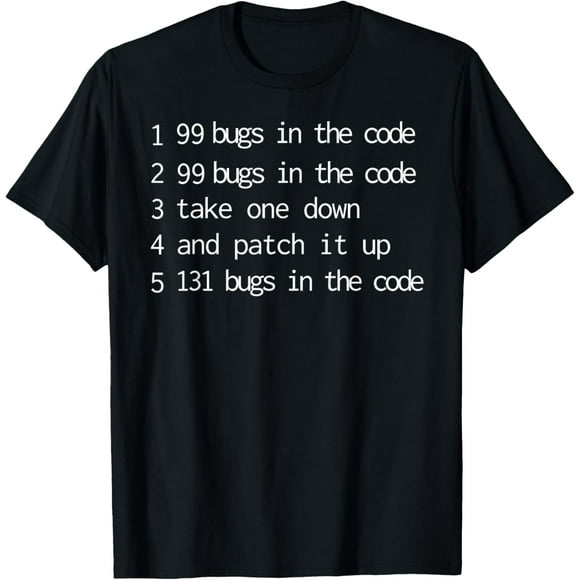 Software Engineer Tshirt 99 Bugs In The Code Shirt Geek Gift