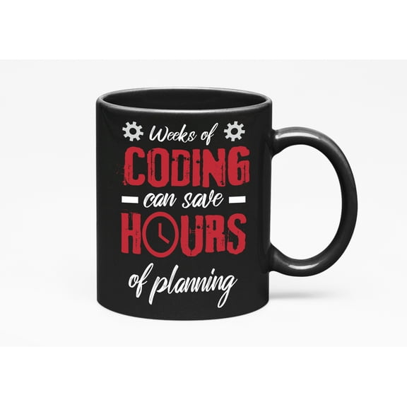Software Engineer or Developer Quotes, Black 11oz Ceramic Mug