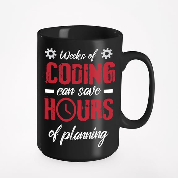 Software Engineer or Developer Quotes, Black 15oz Ceramic Mug