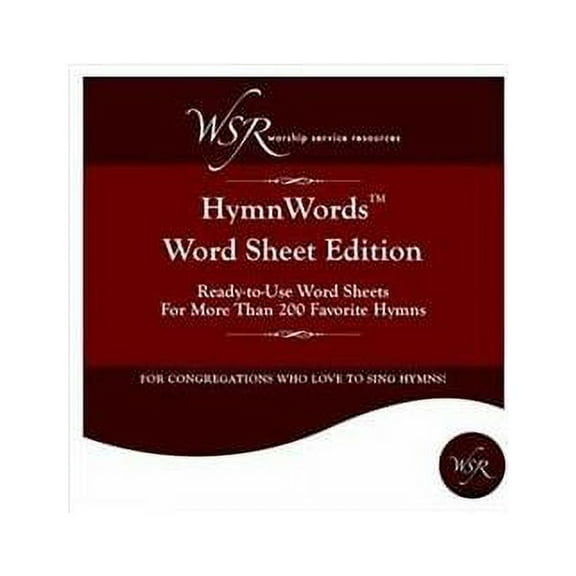 Software-Hymnwords-Word Sheet Edition-200+ Hymns