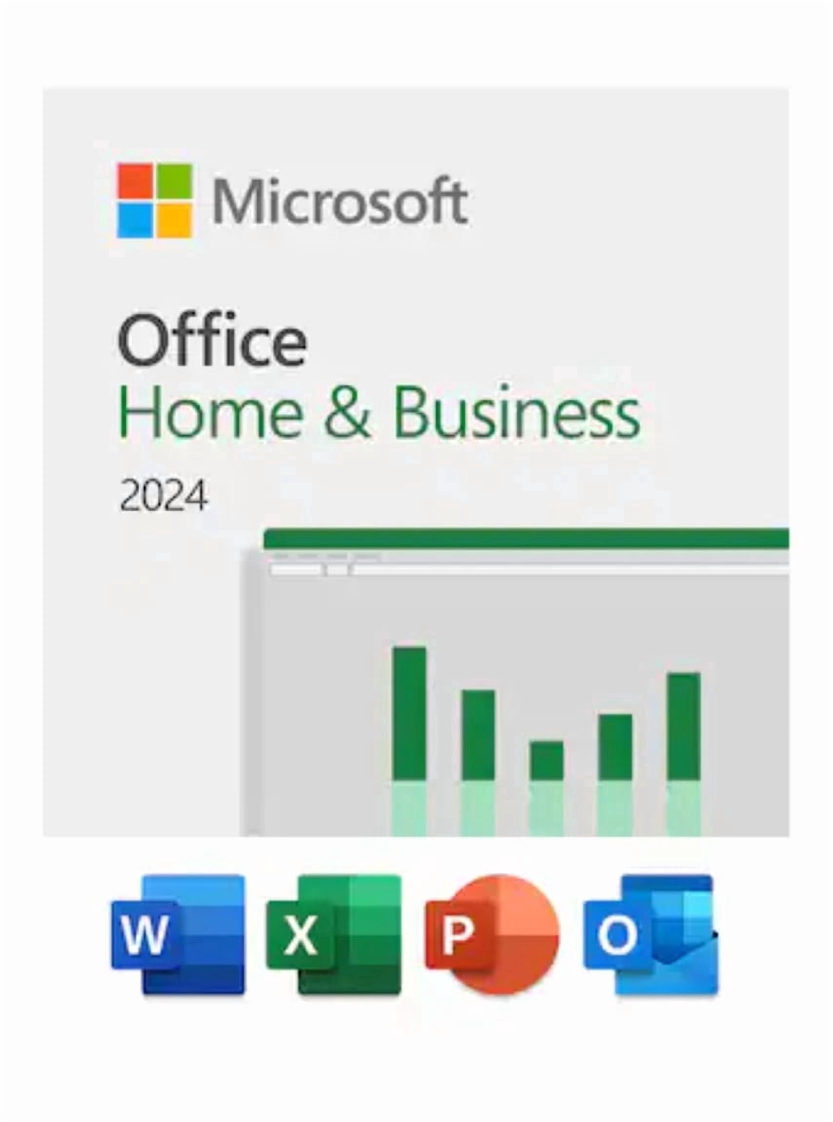 Software: Office Home & Business 2024 | Word, Excel, PowerPoint, Outlook and OneNote | One-Time Purchase for 1 PC/MAC |  Download