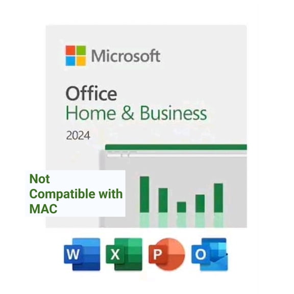 Software: Office Home & Business 2024 | Word, Excel, PowerPoint, Outlook and OneNote | One-Time Purchase for 1 PC | Download