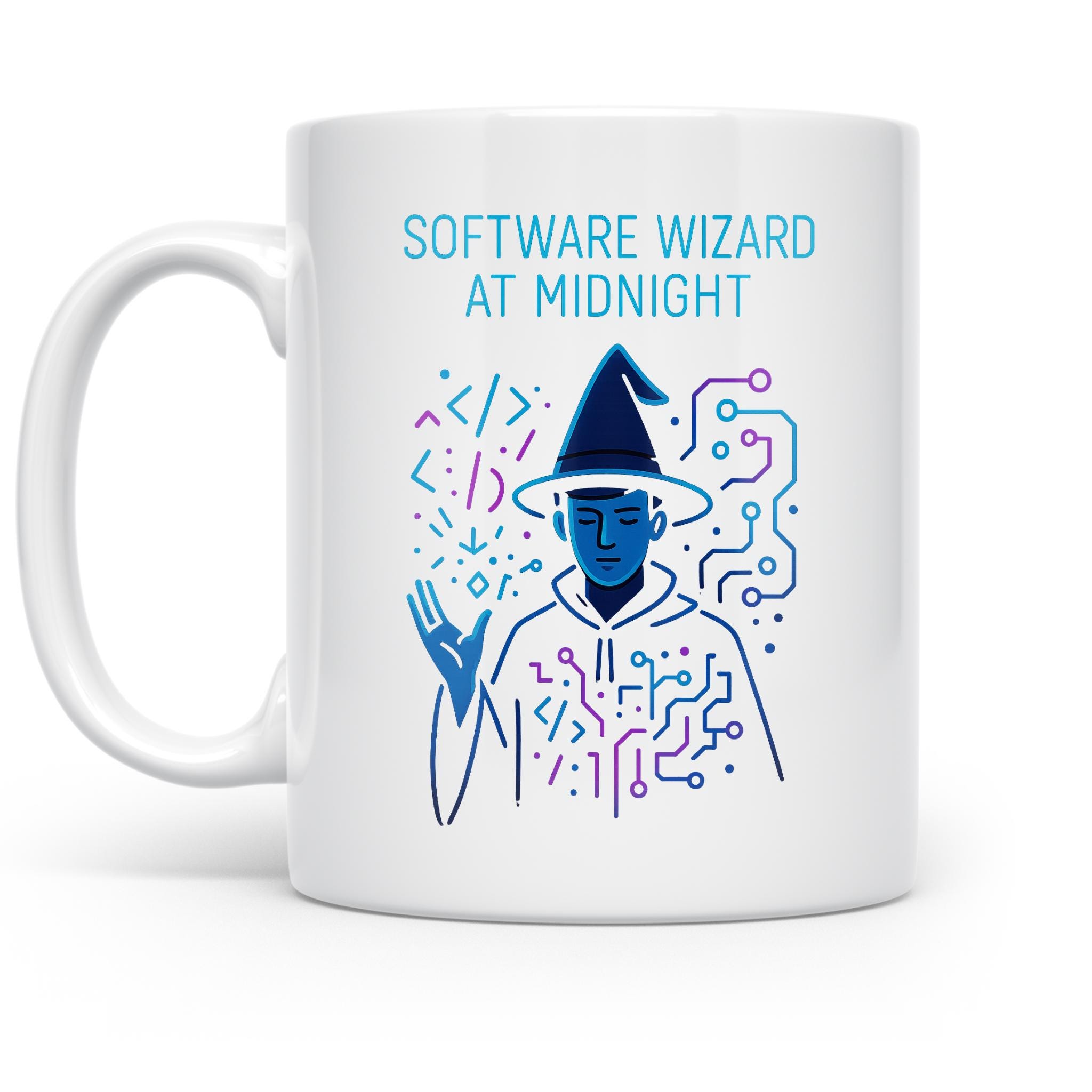 Software Wizard 11 oz Coffee Mug - For Programmers White Ceramic Gift ...