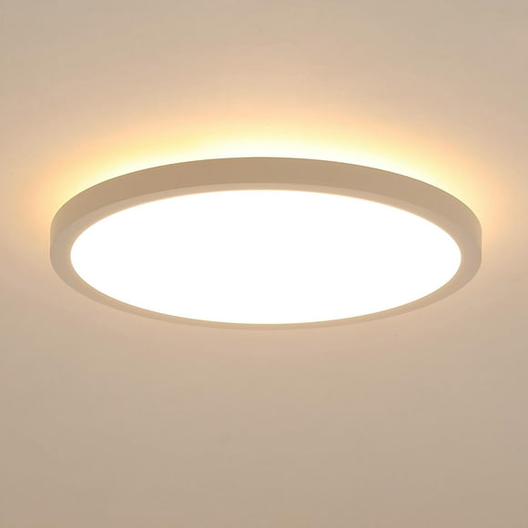 Sofucor 13 '' White Flush Mount Ceiling Light, Integrated LED, Modern Matte Metal Finish