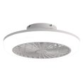 thumbnail image 1 of Sofucor 18 in Round Ceiling Fans with Lights, Dimmable Color Temperature and 6 Speeds, Remote & APP Control, Flush Mount Bladeless Reversible Motor, White, 1 of 6