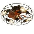 thumbnail image 1 of Sofucor 20" Matte Black Modern Bladeless Ceiling Fan with LED Light and Remote, 1 of 13