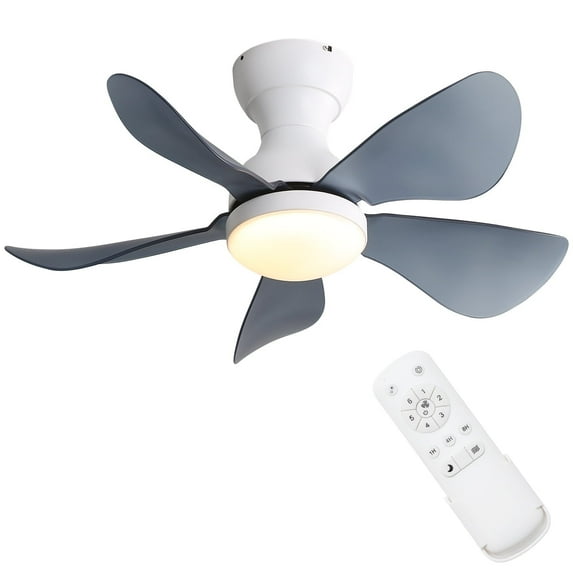 Sofucor 29" Flush Mount Ceiling Fan with Light 5 Blades,Huge Airflow for Tiny Room