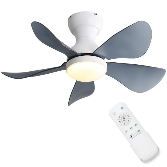 Sofucor 29" Flush Mount Ceiling Fan with Light 5 Blades,Huge Airflow for Tiny Room