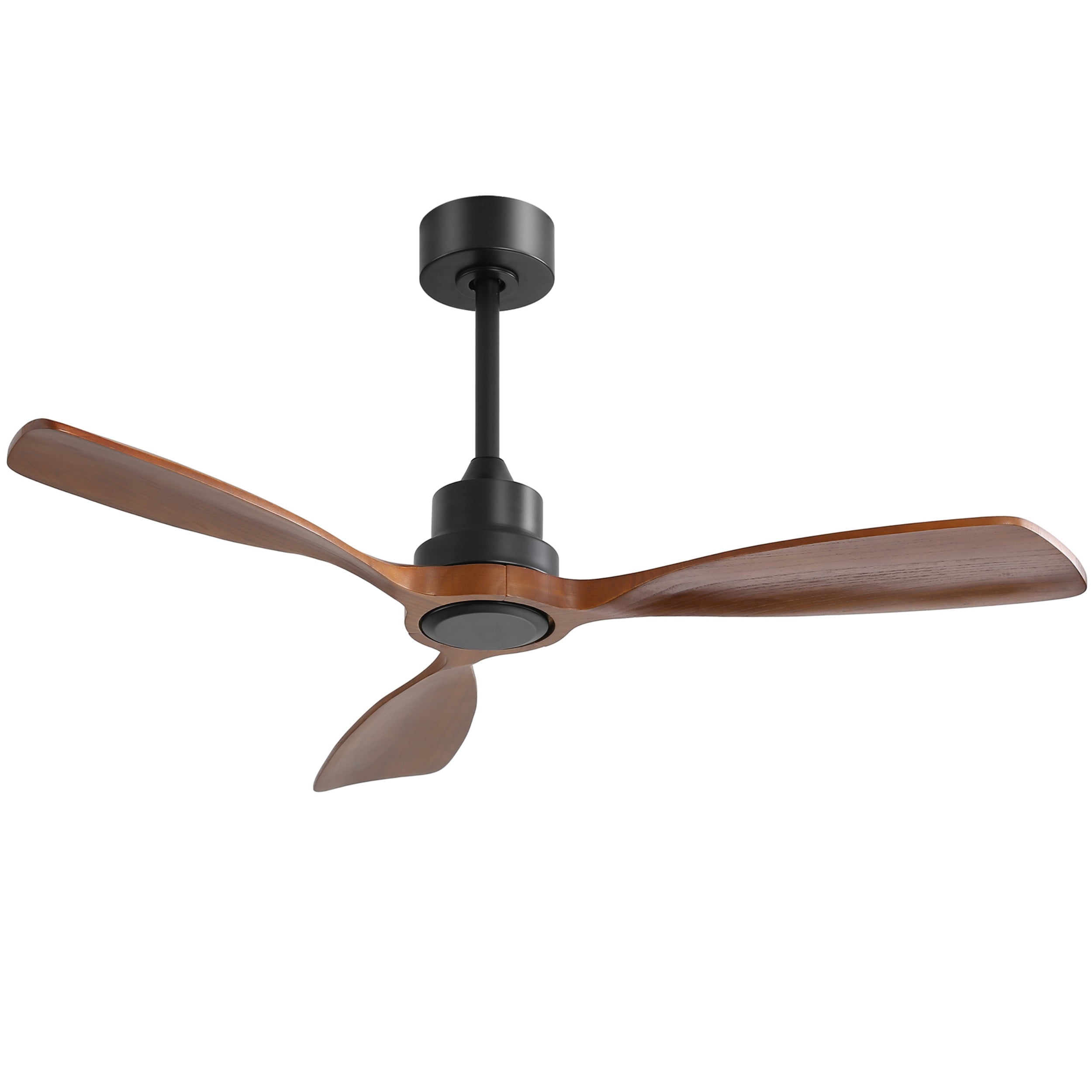Sofucor 48-Inch Ceiling Fan with No Light, Solid Wood Low-Profile Ceiling Fans with Lights and Remote, Quiet DC Motor, 3-Blade Ceiling Fan for Bedroom, Living Room, Patio