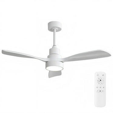 Sofucor 48" White Modern LED Ceiling Fan with Remote Control