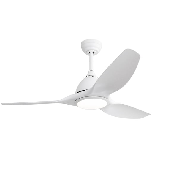 Sofucor 52 Inch Ceiling Fans with Lights, 3 Blade Ceiling Fan with Dimmable Memory LED, High 7000CFM 6-Speed 3-Timer Reversible DC Motor, White