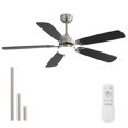 thumbnail image 1 of Sofucor 52" Ceiling Fan with Dual Blade Finish, Modern, LED Light, Downrod Mount, Indoor, 1 of 14