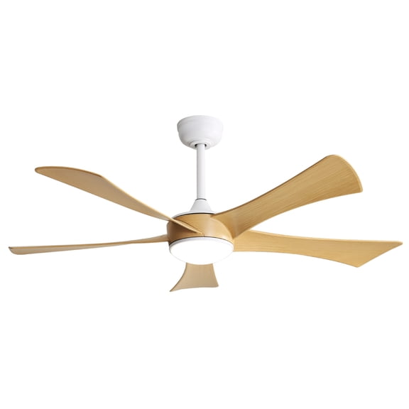 Sofucor 52 Inch Ceiling Fan with Lights, Modern Ceiling Fan with Remote for Indoor Bedroom Living Room Farmhouse Outdoor Patio Porch, 5 Blades