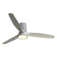thumbnail image 1 of Sofucor 52" Flush Mount Ceiling Fan with Dimmable Light and Remote Control, 3 Blades W/ Reverse Airflow, Grey, 1 of 10
