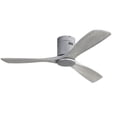thumbnail image 1 of Sofucor 52" Flush Mount Ceiling Fans with Remote Control, Reverse Airflow, Silver Motorwith 3 Grey Blades, 1 of 8