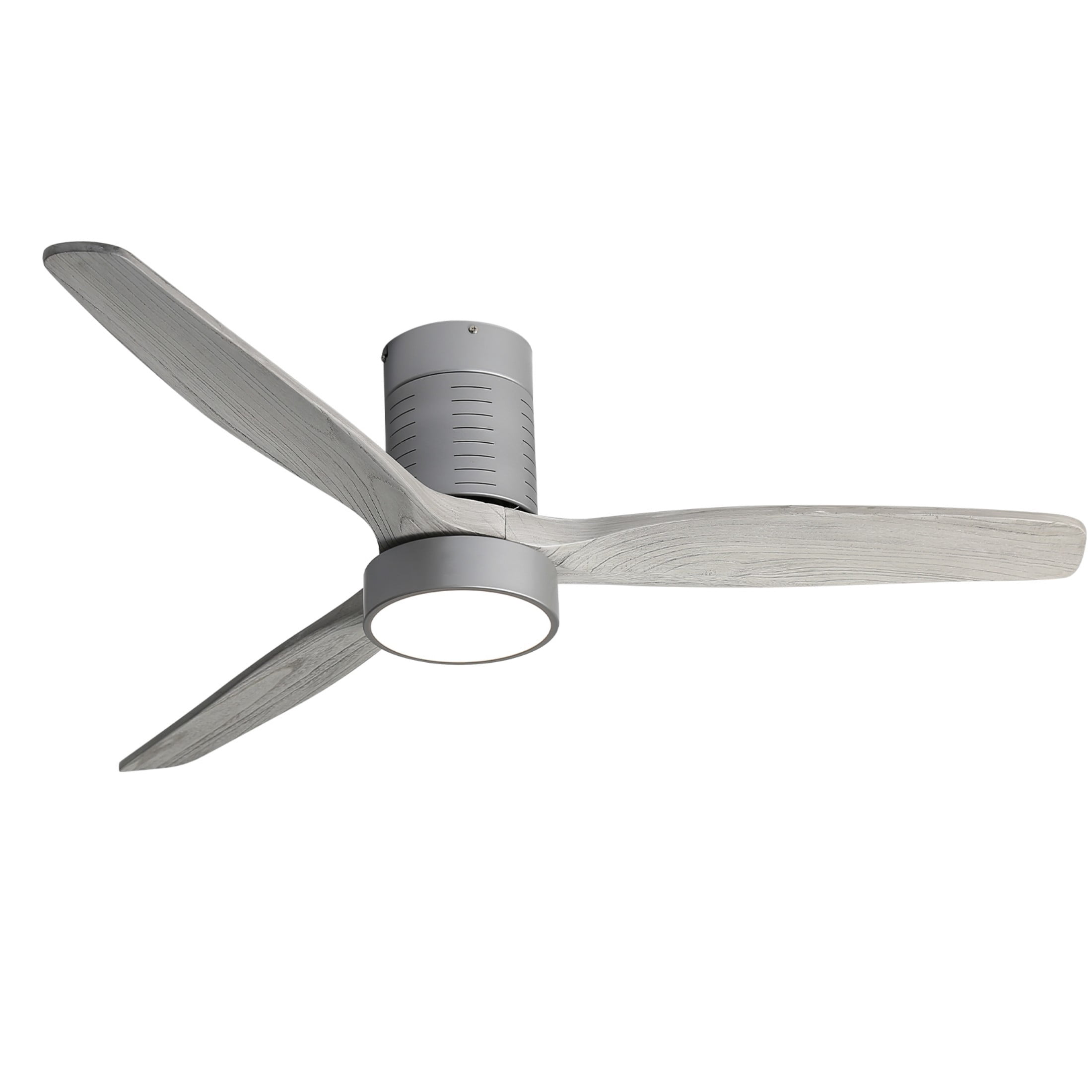 Sofucor 52" Gray Modern Ceiling Fan with Integrated LED Light and Remote Control