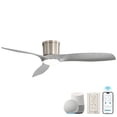 thumbnail image 1 of Sofucor 52-Inch Flush Mount Silver Ceiling Fan with Integrated LED Light and Remote Control,Smart Ceiling Fan and APP Control, 1 of 12