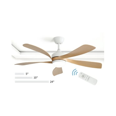 Sofucor 52 Inch Ceiling Fans with Lights and Remote, Outdoor Ceiling Fan with Light 6-Speed 3 CCT 3-Timer, Low Profile Ceiling Fan 5 Blade Noiseless Reversible DC Motor for Living Room Bedroom Patio