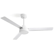 Sofucor 52-Inch White Ceiling Fan with DC Remote Control, Modern Contemporary Modern Farmhouse, LED, Downrod Mount, Indoor, Nature