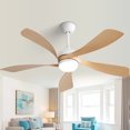 thumbnail image 1 of Sofucor 52 Inch Ceiling Fans with Lights and Remote, Outdoor Ceiling Fan with Light 6-Speed 3 CCT 3-Timer, Modern Low Profile Ceiling Fan 5 Blade Reversible DC Motor for Living Room Bedroom Patio, 1 of 12