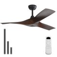 thumbnail image 1 of Sofucor 52" Matte Black Modern ABS Ceiling Fan with Remote, Reverse Airflow, 6 Wind Speed, 1 of 11