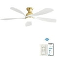 thumbnail image 1 of Sofucor 52-Inch Flush Mount Smart Ceiling Fan with LED Light, Remote and App Control, 1 of 13