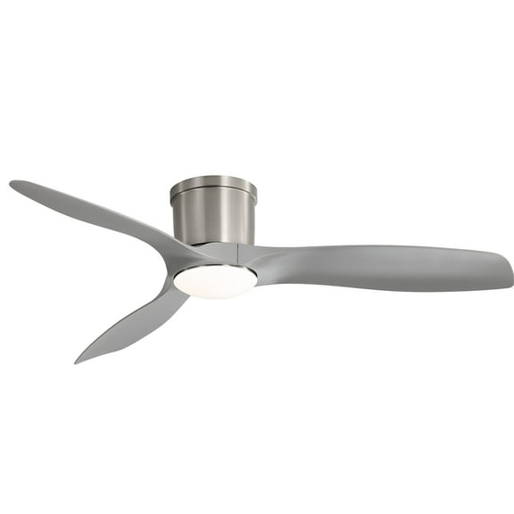 Sofucor 52 Inch Low Profile Ceiling Fans with Lights, Modern Flush Mount Ceiling Fan with 3 ABS Blades, 6500CFM, Dimmable 6-Speed 3-Timer Reversible DC Motor, ABS Gray