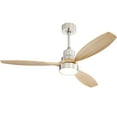 thumbnail image 1 of Sofucor 52 Inch Ceiling Fan with Lights, Remote Control, Dimmable LED, 3 Blades, Reversible DC Motor, Indoor, 1 of 11