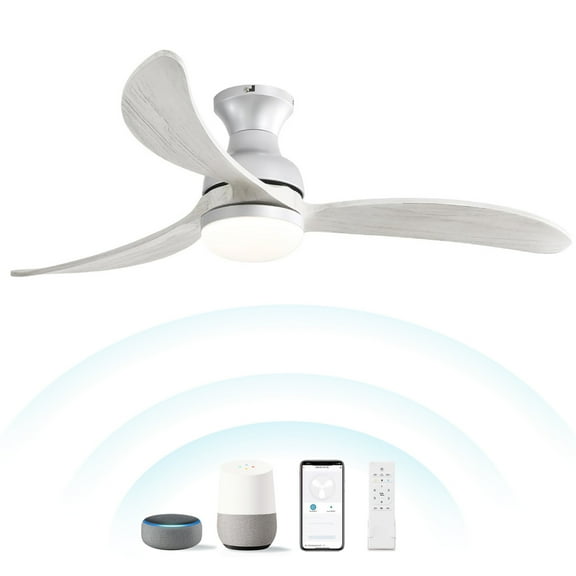 Sofucor 52" Smart Ceiling Fan with Light and Remote Phone Control,for Living Room,Bedroom