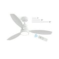 thumbnail image 1 of Sofucor 52" White Ceiling Fan with Light and Remote Control,Reverse Motor,Indoor Use, 1 of 9