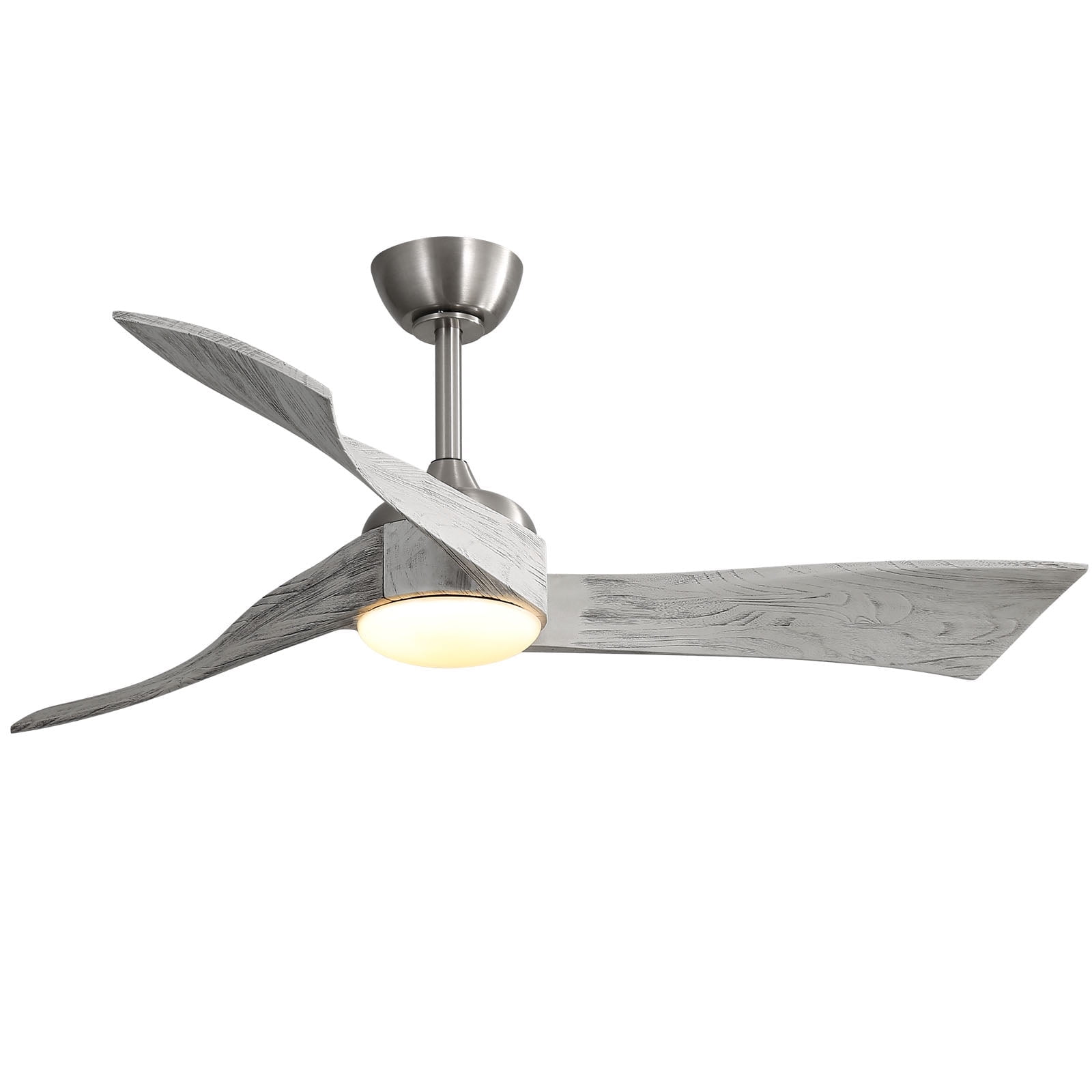 Sofucor 52" Brushed Nickel Ceiling Fan with LED Light and Remote Control