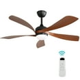thumbnail image 1 of Sofucor 52-Inch Flush Mount Modern Ceiling Fan with 5 Blades, Remote Control, 3-Color LED Light, Quiet Reversible DC Motor, 1 of 11
