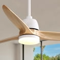 thumbnail image 1 of Sofucor 56 Inch Ceiling Fan with Lights Remote Control Dimmable Light Reversible DC Motor Modern Farmhouse Large Ceiling Fan for Kitchen Bedroom Basement Dining Living Room Light Wood, 1 of 9