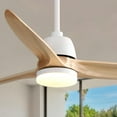 thumbnail image 1 of Sofucor 56 Inch Ceiling Fan with Lights Remote Control Dimmable Light Reversible DC Motor Modern Farmhouse Large Ceiling Fan for Kitchen Bedroom Basement Dining Living Room Light Wood, 1 of 9