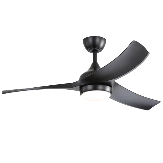 Sofucor 52 Inch Ceiling Fans with Lights Remote Control, Low Profile White Ceiling Fan with Light 6-Speed 3 CCT Dimmable 3-Timer 3 Blade