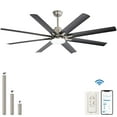 thumbnail image 1 of Sofucor 66" Modern Black Ceiling Fan with Light ,Phone APP and Remote,Voice Control, 1 of 12