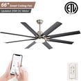 thumbnail image 1 of Sofucor 66" Modern Smart Ceiling Fan with Integrated Light,Remote&APP Control,, 1 of 8
