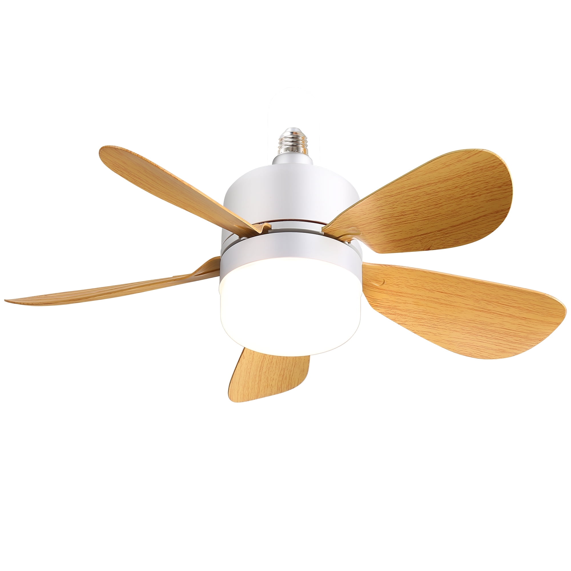 Sofucor 16” Ceiling Fan with Light, E26 Base, White Round Lamp, Remote Control