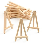 Sofullue 10PCS Small Desk Easels Canvas Painting Holder Wooden Tripod Easels Tabletop Display Stand for Photo Chalkboard Signs
