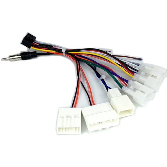 Sofullue 16 Pin Electrical Wire Radio DVD Navigation Wiring Harness Compatible with Toyota-Power Speaker Connector Receiver