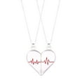 thumbnail image 1 of Sofullue 2Pcs Magnetic Couple Heart Pendant Necklace Lovers Women Chain Jewelry Gifts, 1 of 11
