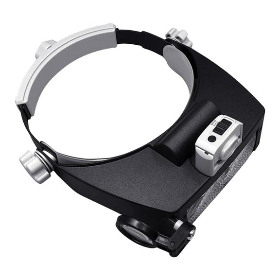 Sofullue 5 LED Headband Headset Head Lamp Light Jeweler Magnifier Magnifying Glass Loupe