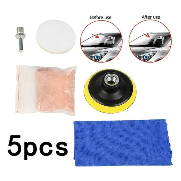 Sofullue 5 Pack Car Windshield Glass Polishing Scratch Remover Cerium Polished Tools Kit