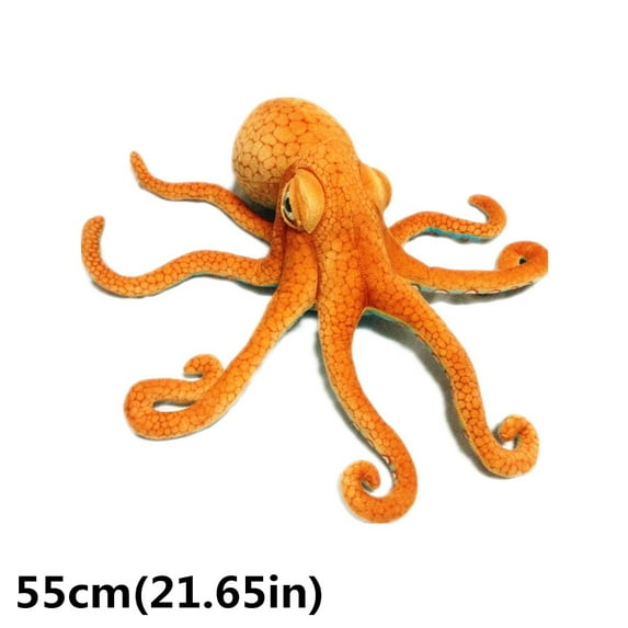 Sofullue 55/80cm Realistic Plush Octopus Stuffed Animal Toy Soft Comfortable Sleeping for Doll Valentine Gift House Decor Baby Fa