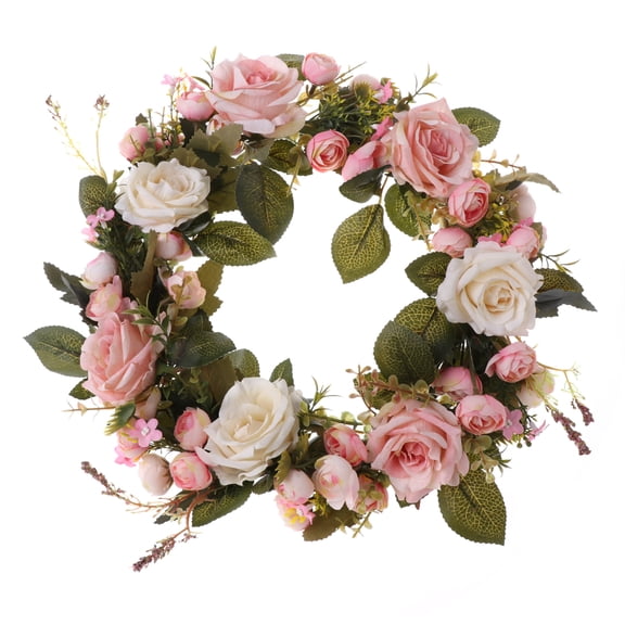 Sofullue Artificial Wreaths Peony Flower Garlands Handmade Home Front Door Wedding Decors
